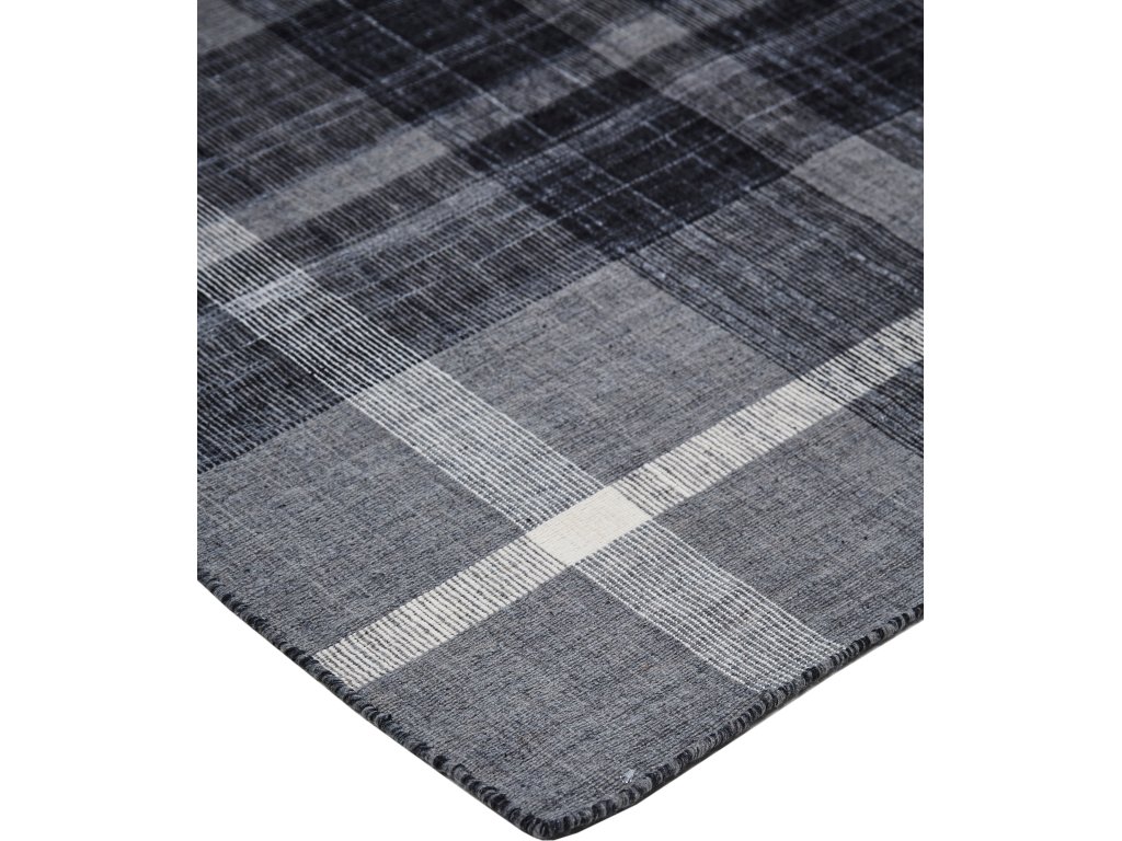 Crosby Transitional Plaid, Black/Gray/White, 2' x 3' Accent Rug - image 3