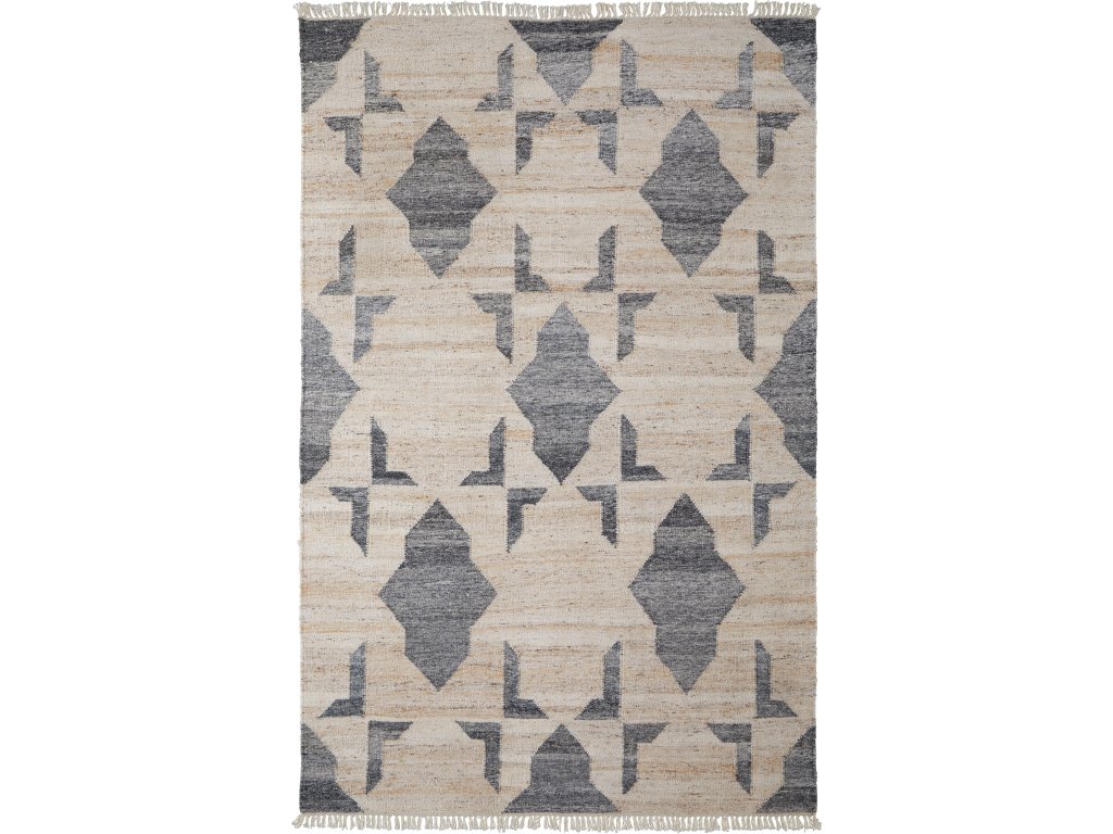 Beckett Transitional Trellis and Lattice, Ivory/Gray/Tan, 5' x 8' Area Rug - main image
