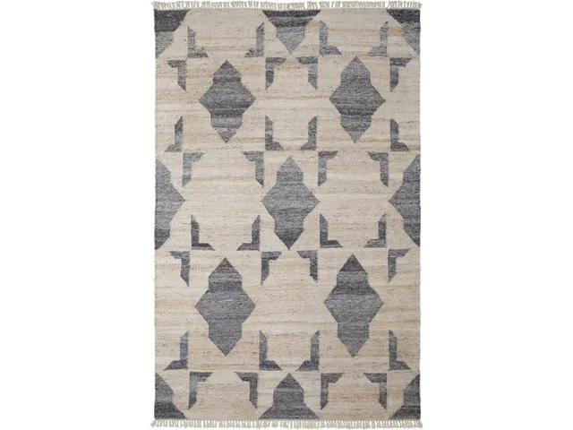 Beckett Transitional Trellis and Lattice, Ivory/Gray/Tan, 5' x 8' Area Rug