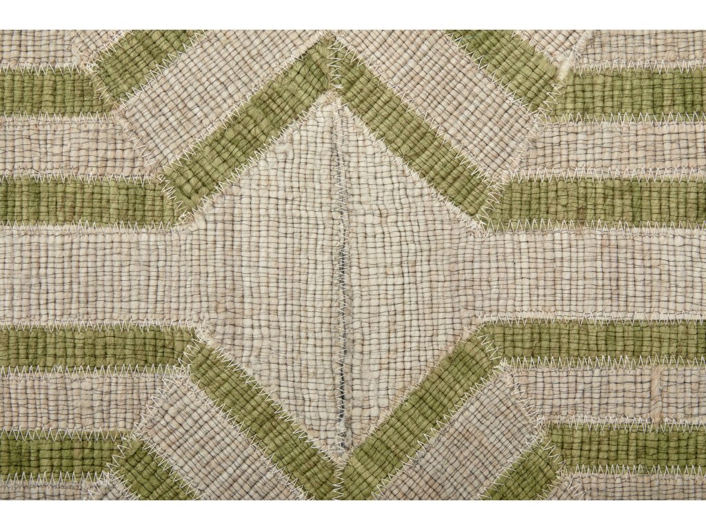 Bermuda II Transitional Geometric, Green/Ivory, 9' x 12' Area Rug - image 5