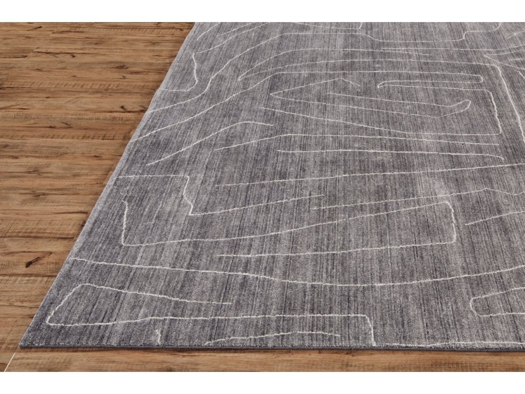 Lennox Modern Abstract, Gray/Ivory, 2' x 3' Accent Rug - image 6