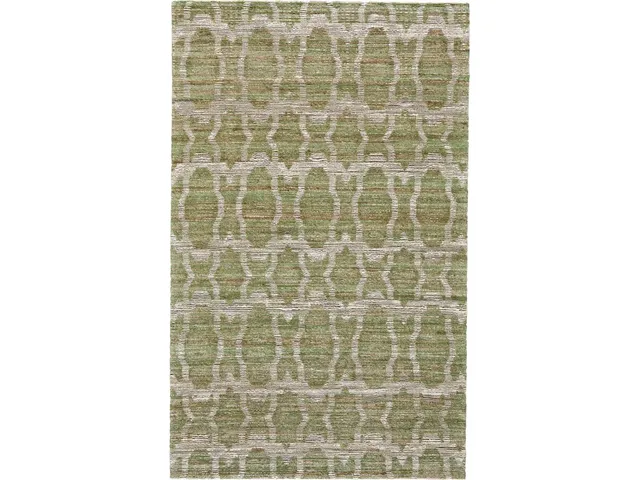 Lilliana Transitional Geometric, Green/Tan, 9'-6" x 13'-6" Area Rug