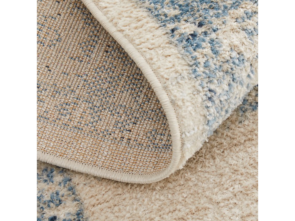Camellia Transitional Medallion, Blue/Ivory, 5' x 7'-6" Area Rug - image 8