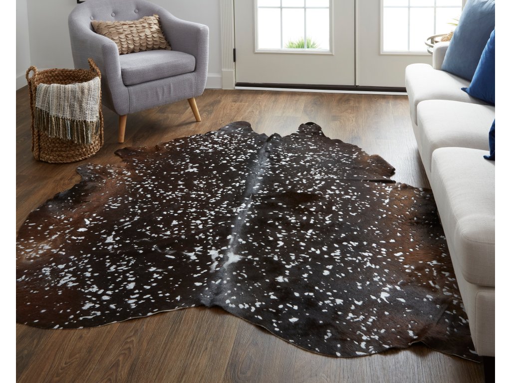 Ellyse Transitional Animal Print, Silver/Brown, Large Shaped Rug - image 2