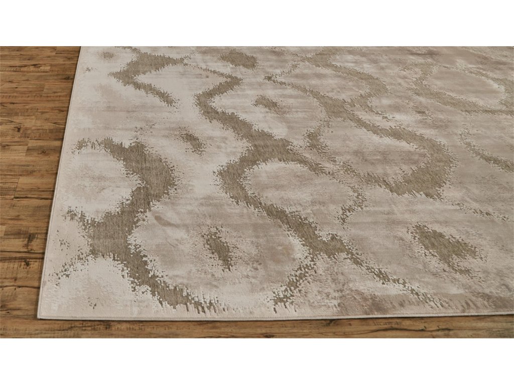 Saphir Zam Modern Abstract, Ivory/Gray/Taupe, 2'-6" x 8' Runner Rug - image 6