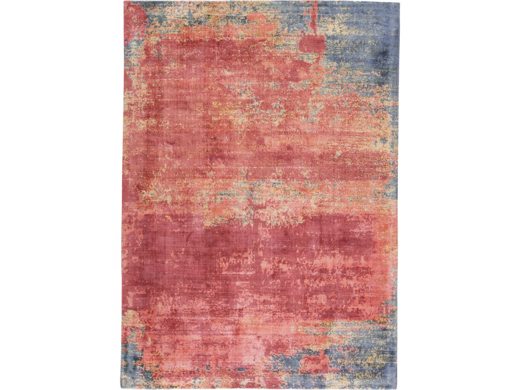 Emory Modern Abstract, Red/Blue/Pink, 2' x 3' Accent Rug - main image