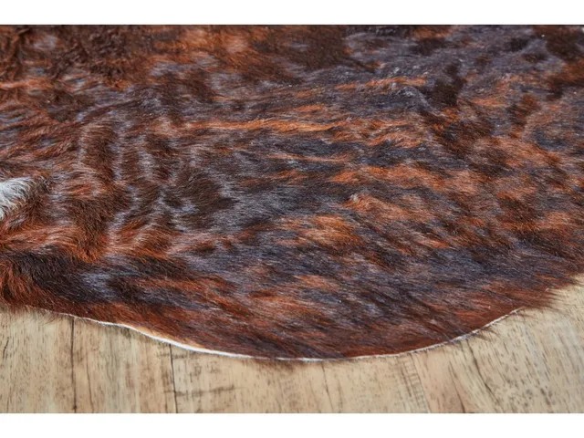 Bartlett Transitional Animal Print, Brown/White/Black, Small Shaped Rug - Alternative View