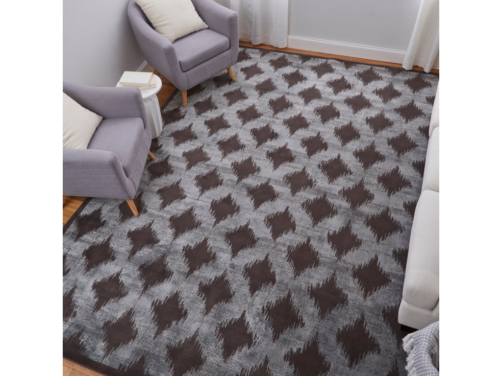 Azeri Iv Transitional Diamond, Gray/Taupe, 10' x 13'-2" Area Rug - image 1