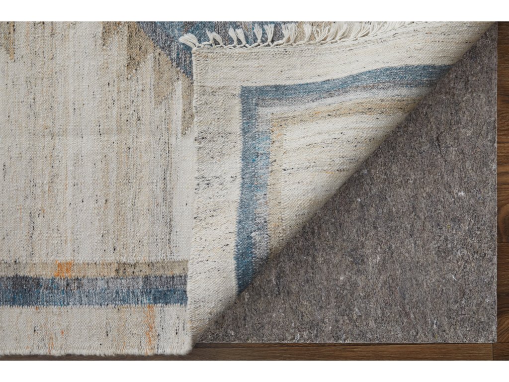 Tillman Transitional Diamond, Ivory/Blue/Tan, 5' x 8' Area Rug - image 3