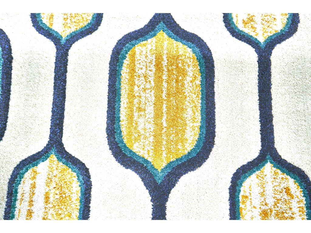 Brixton Modern Geometric, Ivory/Yellow/Blue, 10' x 13'-2" Area Rug - image 2