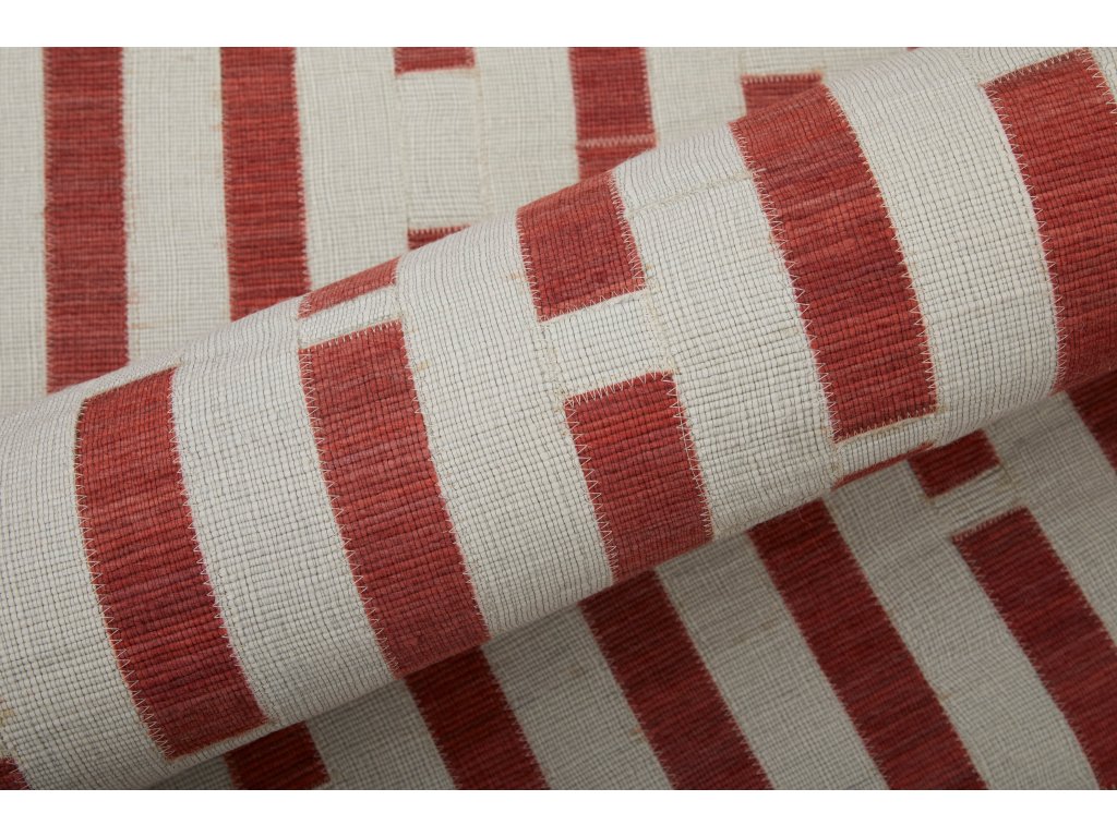 Bermuda II Transitional Geometric, Red/Ivory, 9' x 12' Area Rug - image 6
