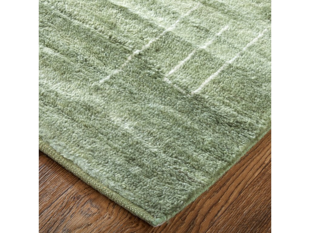 Agape Modern Abstract, Green/Ivory, 7'-9" x 9'-9" Area Rug - image 1