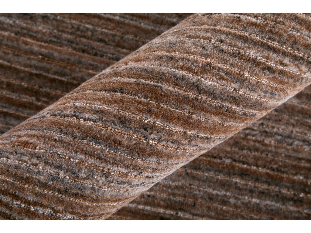 Lakewood Modern Solid, Brown/Black/Gray, 8' x 10' Area Rug - image 3