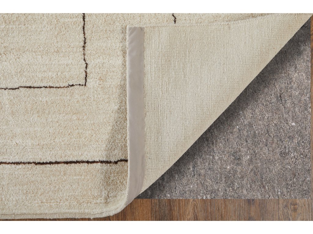 Agape Modern Abstract, Ivory/Brown, 7'-9" x 9'-9" Area Rug - image 2