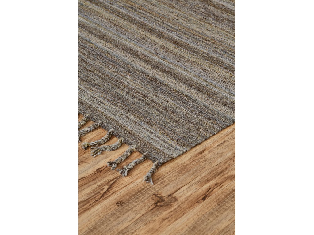 Brady Transitional Stripes, Gray/Green/Blue, 9' x 12' Area Rug - image 2