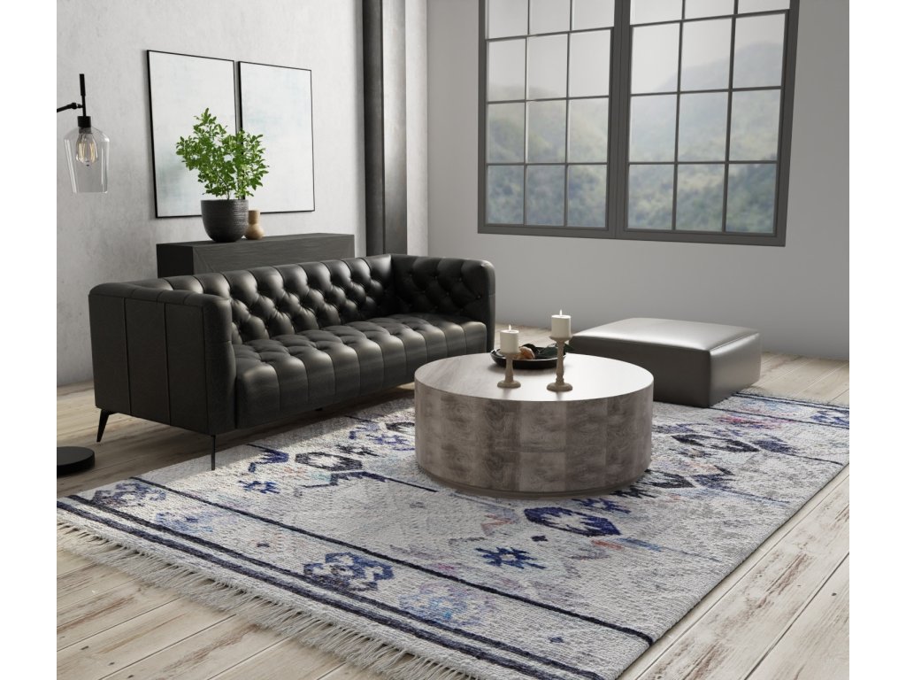 Tillman Transitional Geometric, Ivory/Blue/Pink, 5' x 8' Area Rug - image 2