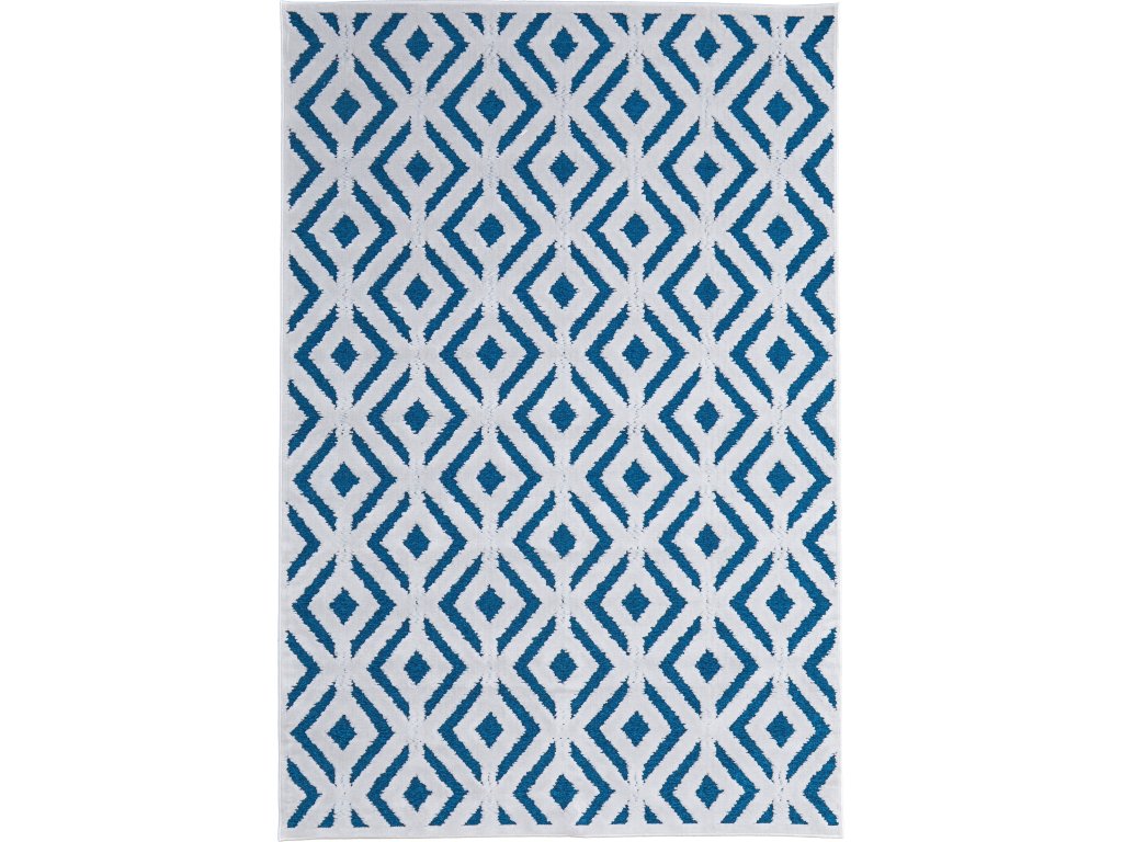 Saphir Mira Modern Solid, Blue/Green/White, 9'-8" x 12'-7" Area Rug - main image