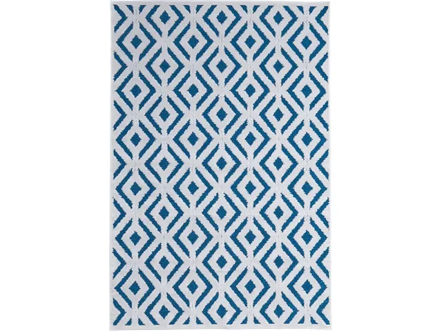 Saphir Mira Modern Solid, Blue/Green/White, 9'-8" x 12'-7" Area Rug