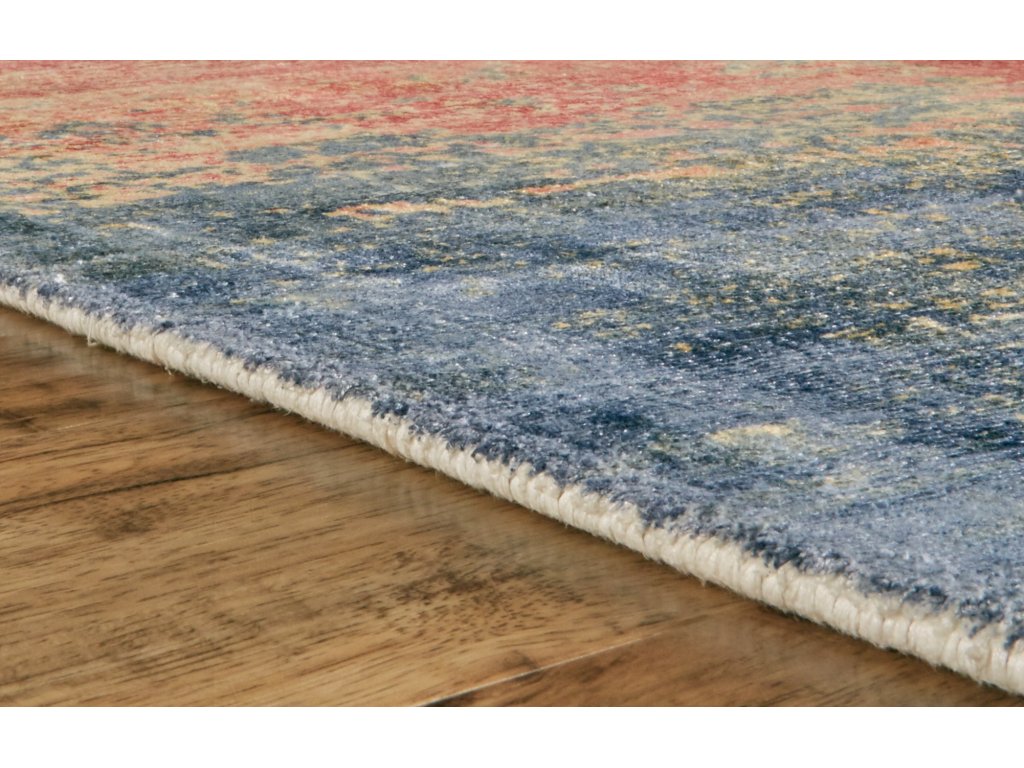 Emory Modern Abstract, Red/Blue/Pink, 2' x 3' Accent Rug - image 7
