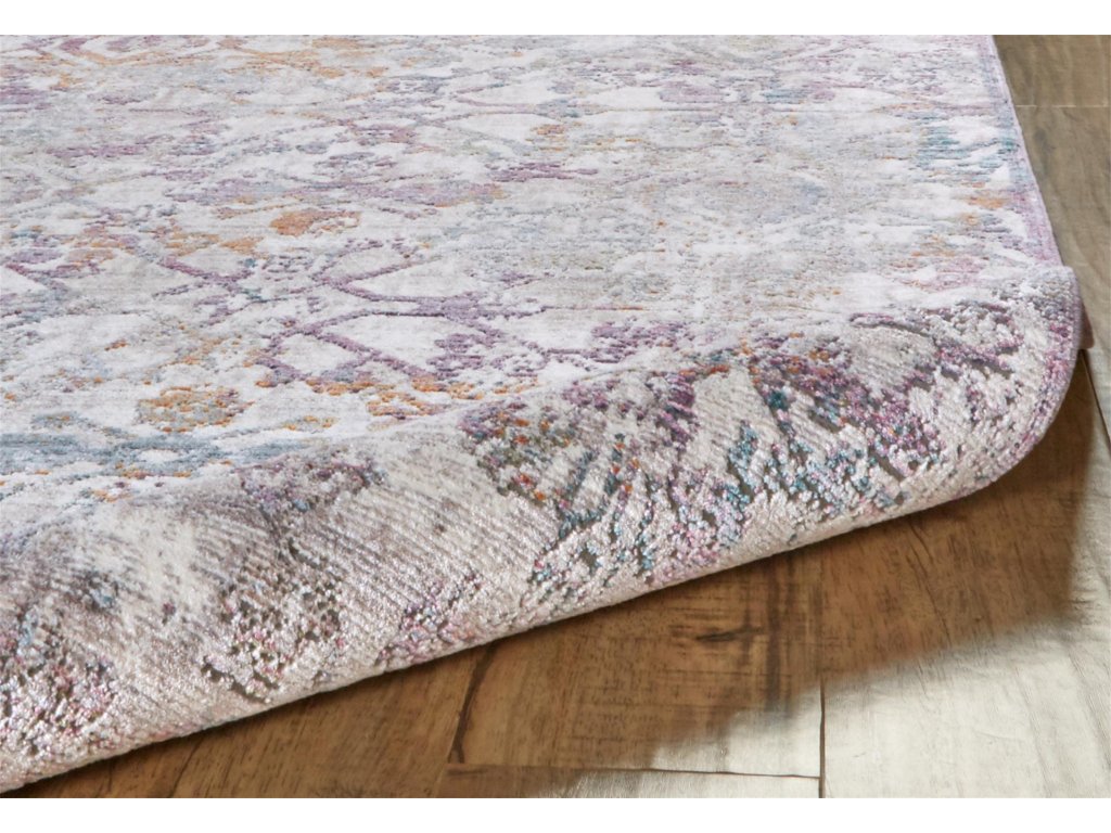 Cecily Transitional Distressed, Purple/Blue/Gold, 2'-3" x 8' Runner Rug - image 5