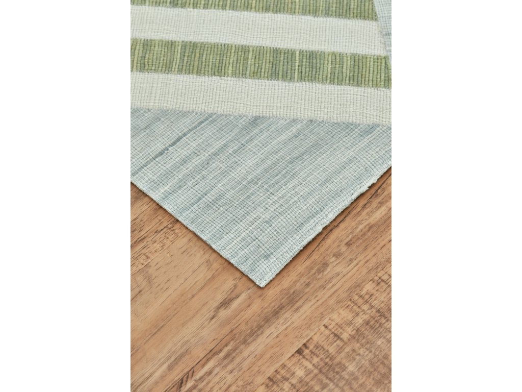 Bermuda II Transitional Geometric, Green/Blue/Ivory, 1'-8" x 2'-10" Accent Rug - image 1