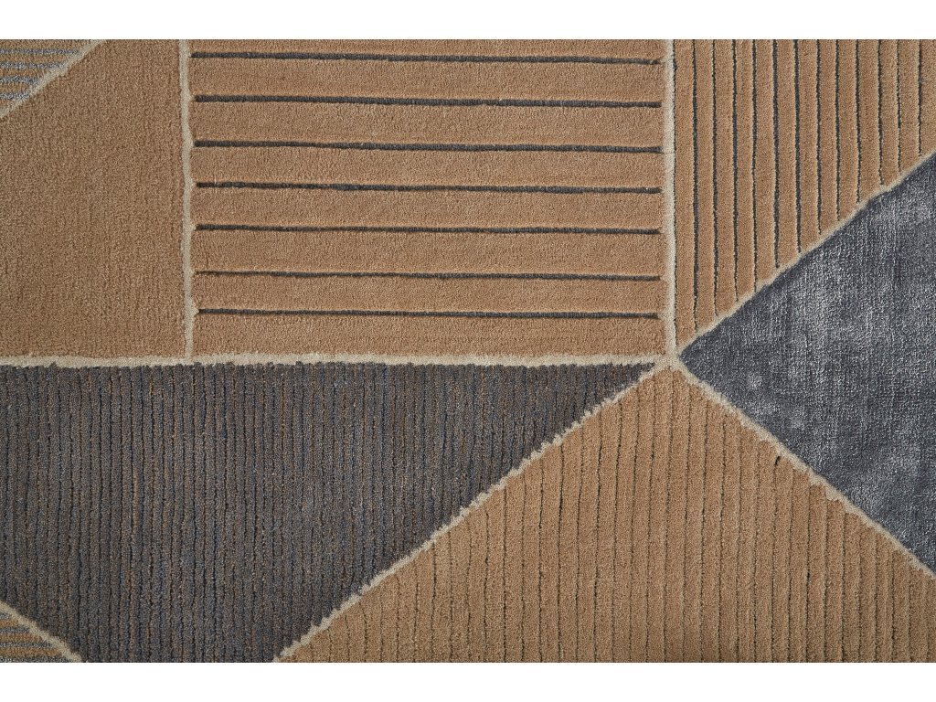 Nash Modern Geometric, Brown/Tan/Gray, 5' x 8' Area Rug - image 4