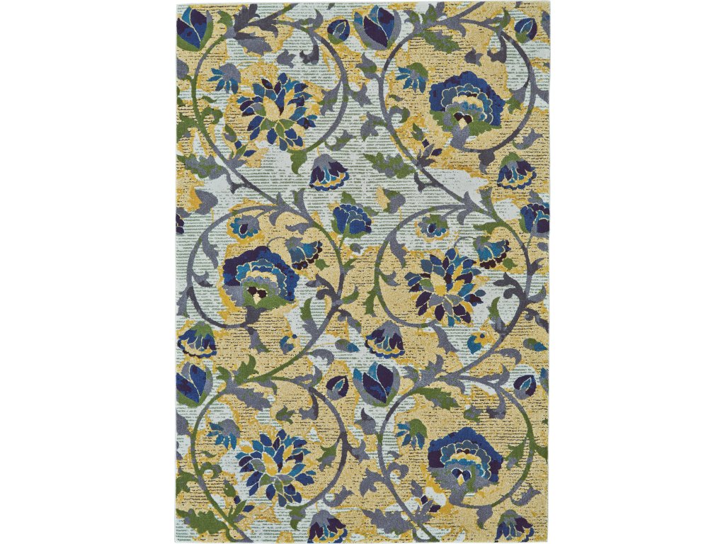 Brixton Modern Scroll, Ivory/Gold/Green, 10' x 13'-2" Area Rug - main image