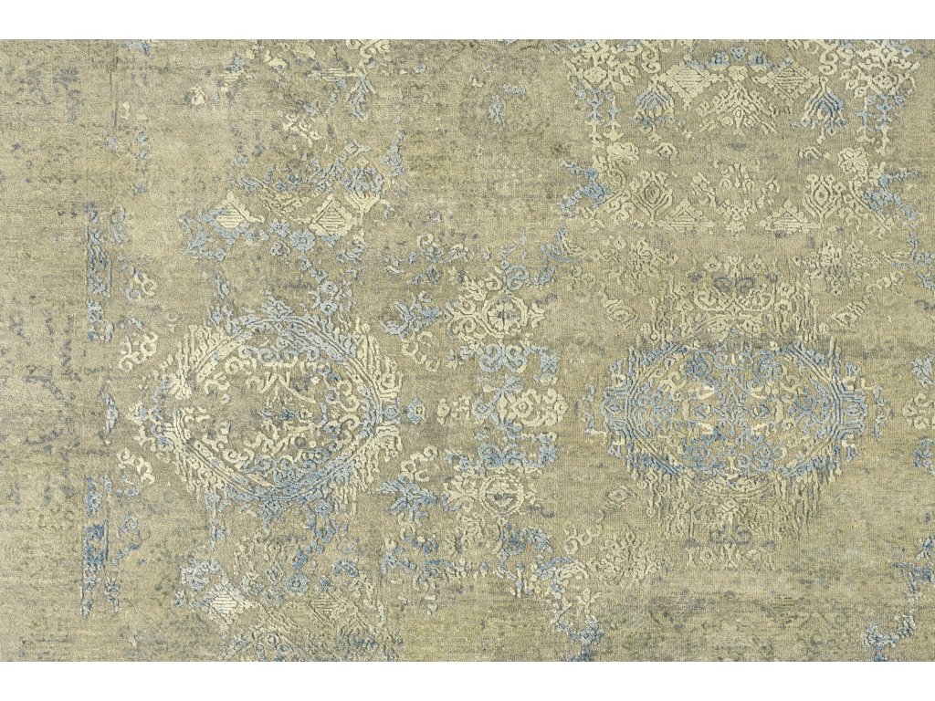 Doshi Transitional Damask, Green/Blue, 7'-9" x 9'-9" Area Rug - image 2