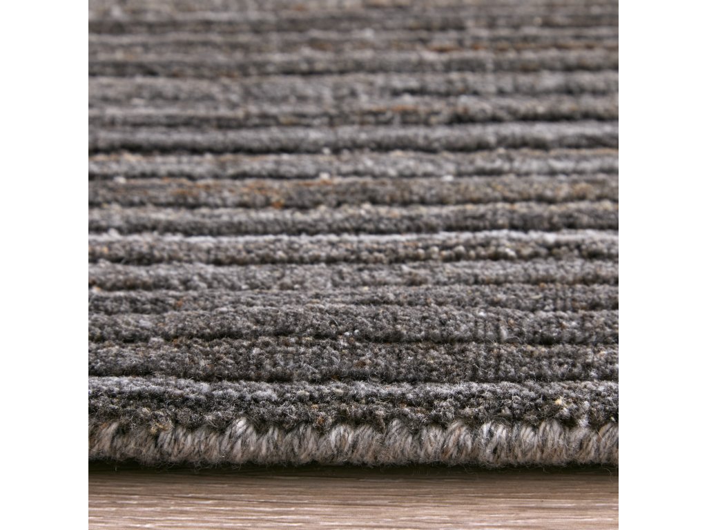 Lakewood Modern Solid, Black/Gray/Brown, 8' x 10' Area Rug - image 6