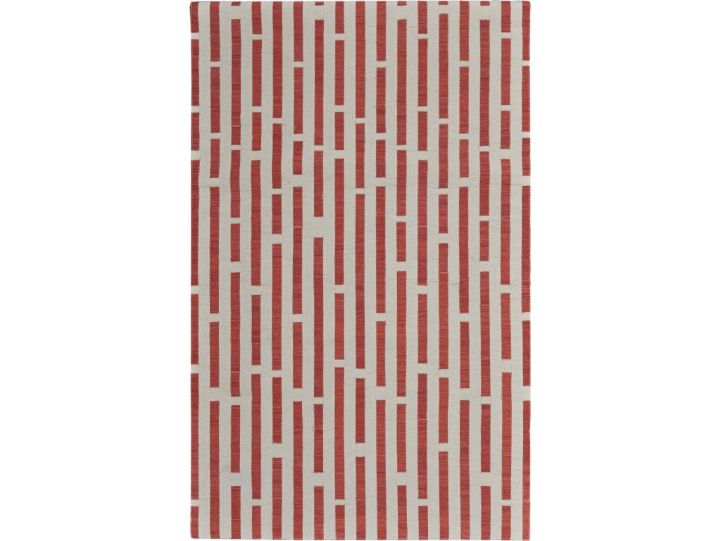 Bermuda II Transitional Geometric, Red/Ivory, 9' x 12' Area Rug - main image