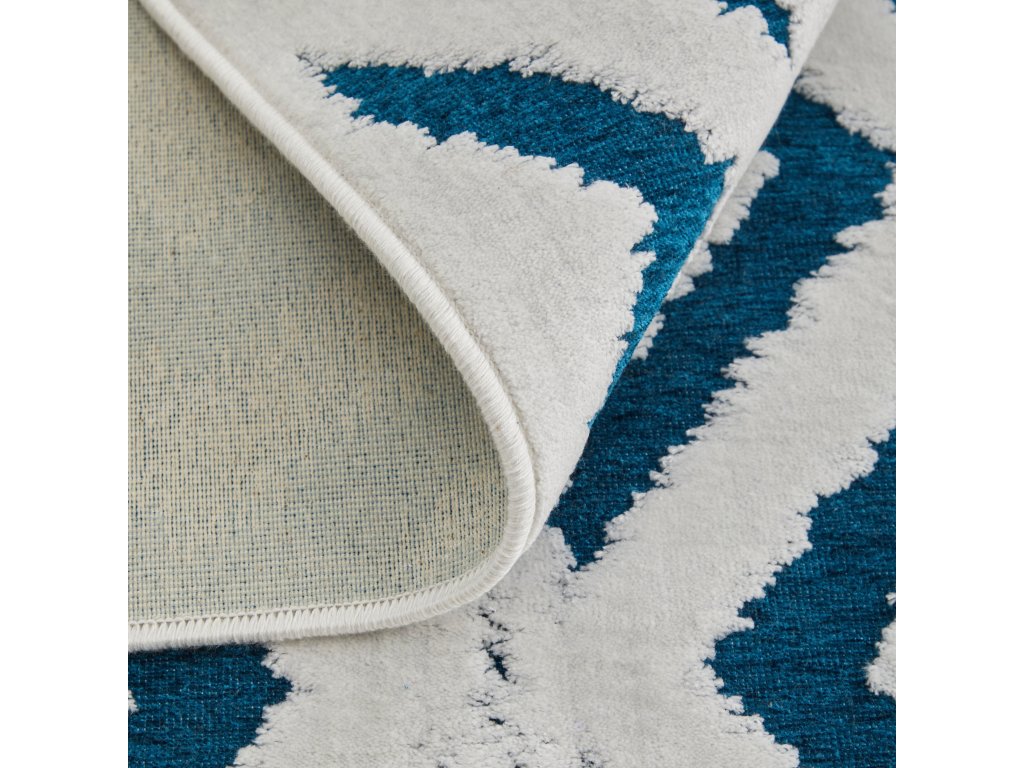 Saphir Mira Modern Solid, Blue/Green/White, 9'-8" x 12'-7" Area Rug - image 6