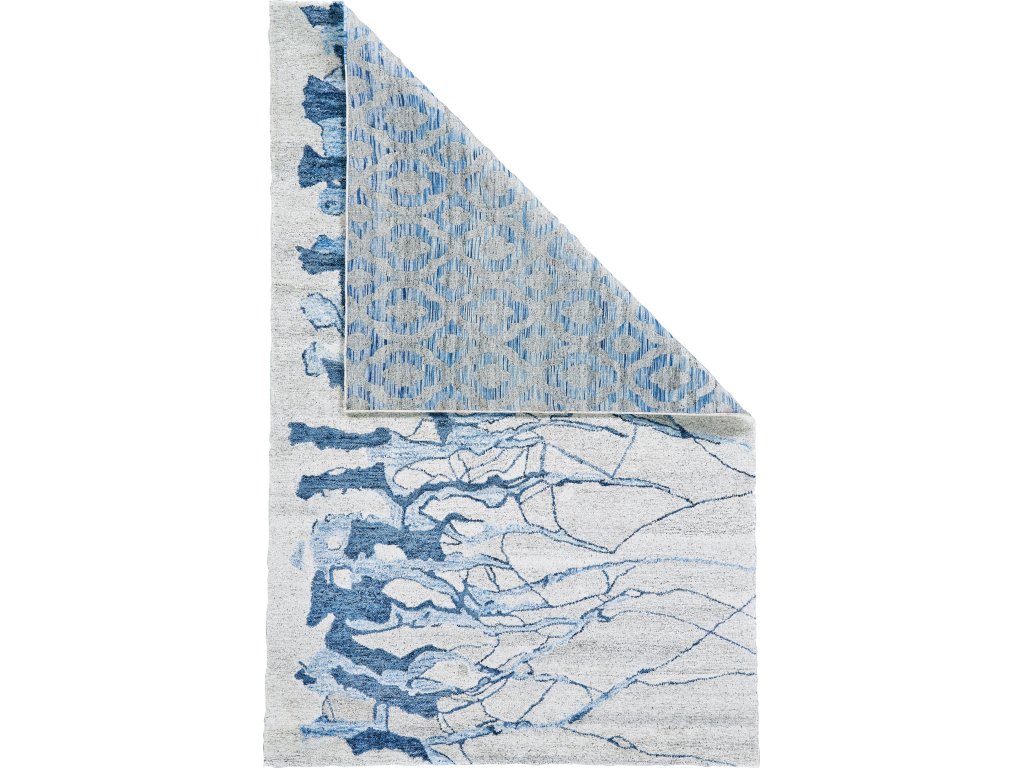 Cosmo Transitional Watercolor, Blue/Green/Ivory, 7'-3" x 9'-3" Area Rug - image 3
