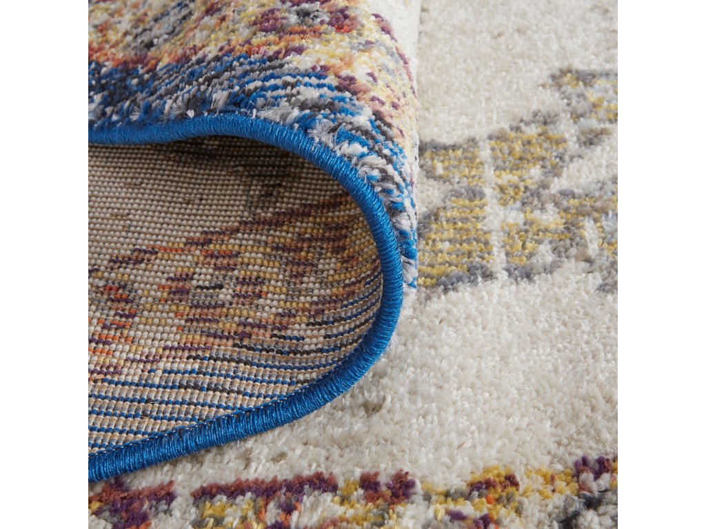 Bellini Transitional Medallion, Ivory/Gold/Blue, 7'-10" x 10'-10" Area Rug - image 5