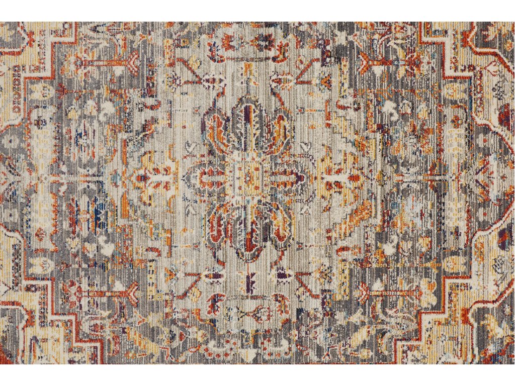 Wesley Transitional Medallion, Ivory/Gray/Red, 2' x 3' Accent Rug - image 6
