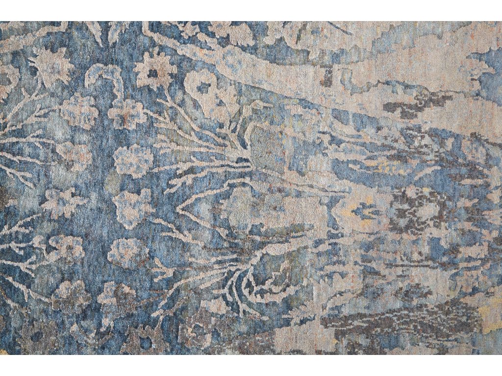 Adira Modern Ikat, Blue/Taupe/Gold, 8'-6" x 11'-6" Area Rug - image 2