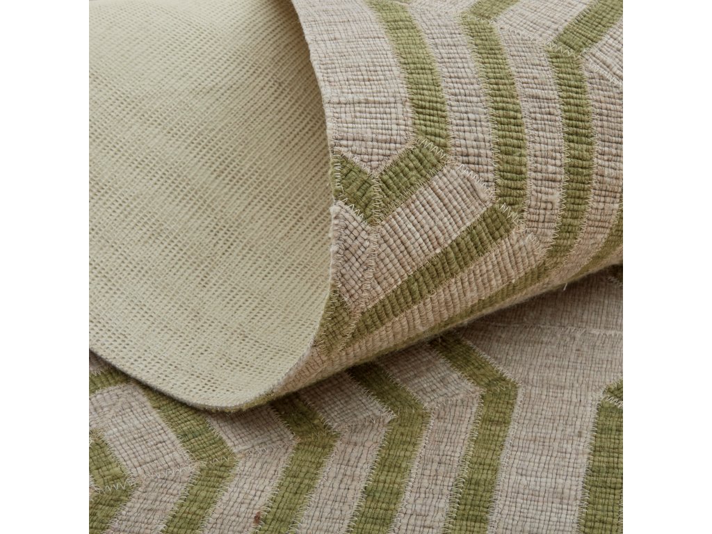 Bermuda II Transitional Geometric, Green/Ivory, 9' x 12' Area Rug - image 9
