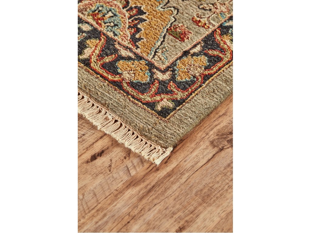 Amherst Traditional Persian, Taupe/Gold/Red, 2' x 3' Accent Rug - image 2
