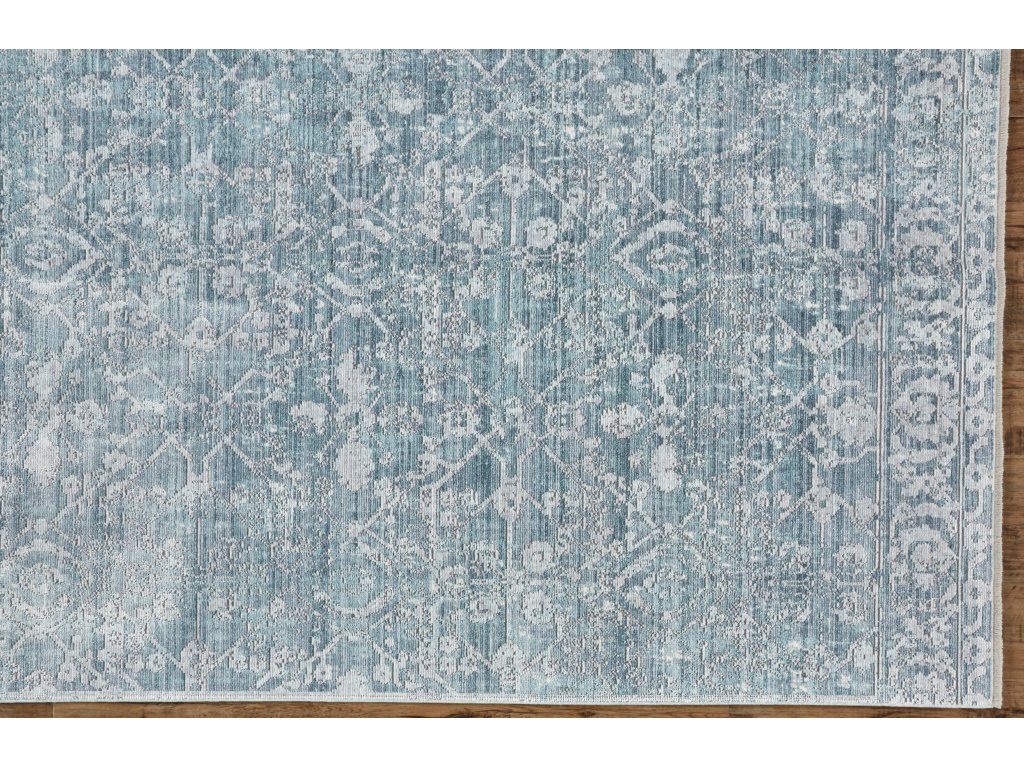 Marigold Transitional Medallion, Blue/Gray/Gold, 1'-8" x 2'-10" Accent Rug - image 3