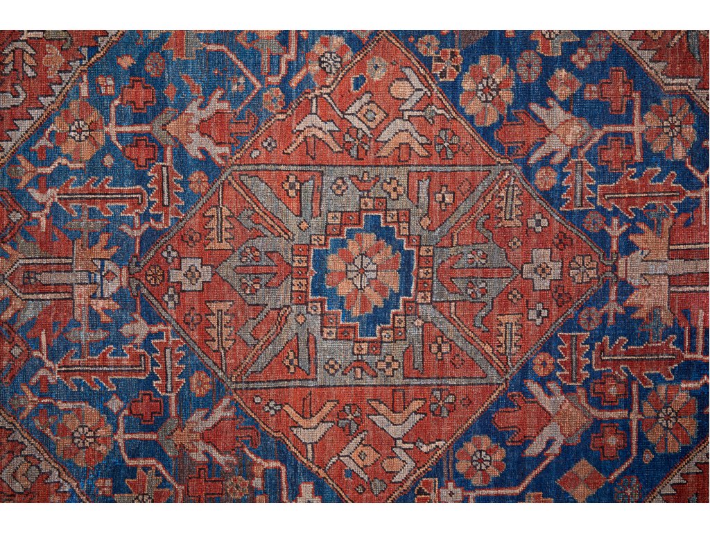 Rawlins Transitional Medallion, Red/Tan/Blue, 5'-3" x 7'-6" Area Rug - image 7
