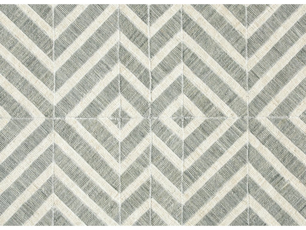 Bermuda II Transitional Geometric, Gray/Ivory, 1'-8" x 2'-10" Accent Rug - image 3