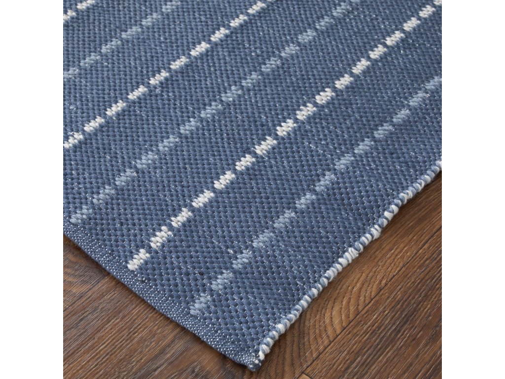 Coastal Layers Transitional Stripes, Blue/White, 9' x 12' Area Rug - image 4