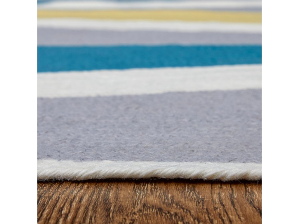 Clare Transitional Geometric, Gray/Yellow/Blue, 5' x 8' Area Rug - image 8