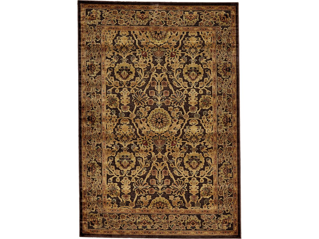 Saphir Traditional Oriental, Brown/Gold/Tan, 9'-8" x 12'-7" Area Rug - main image