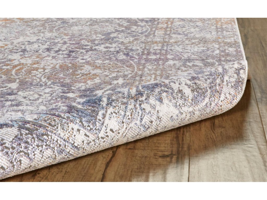 Cecily Transitional Distressed, Gray/Orange/Purple, 2' x 3' Accent Rug - image 5
