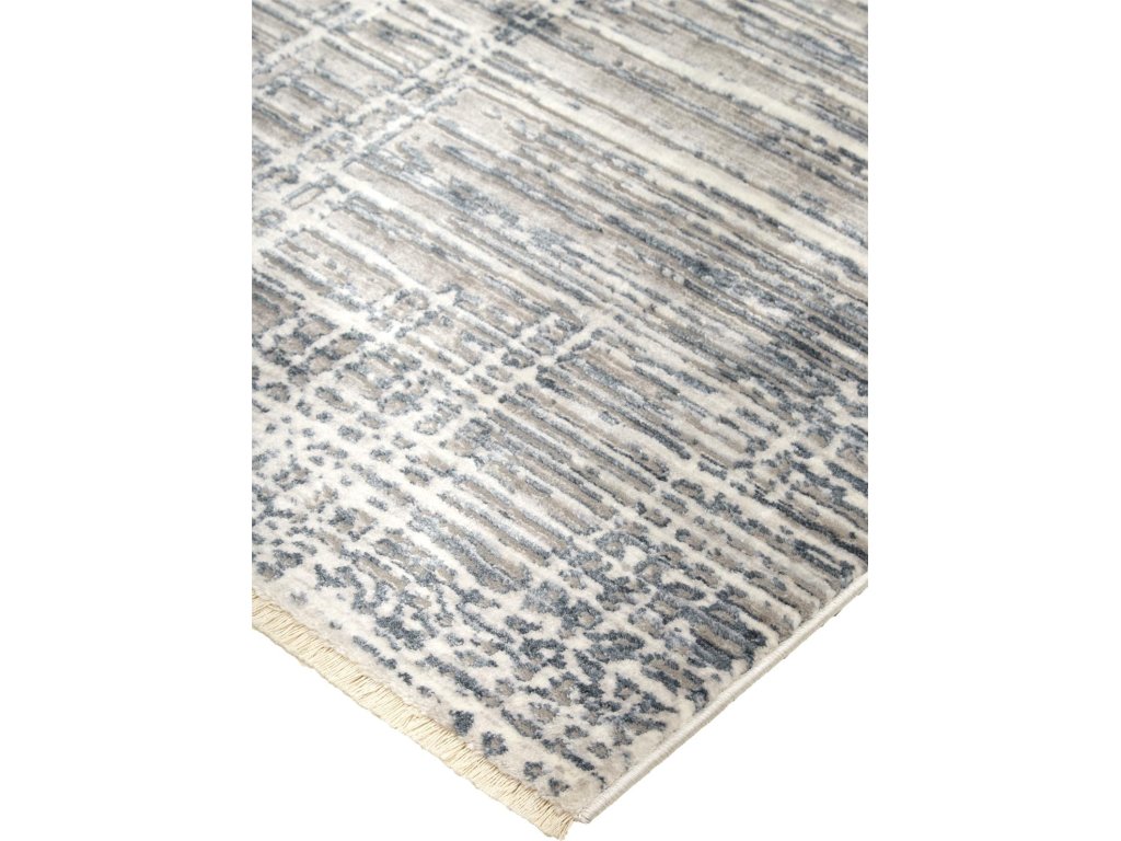 Kyra Transitional Abstract, Gray/Blue, 1'-8" x 2'-10" Accent Rug - image 2