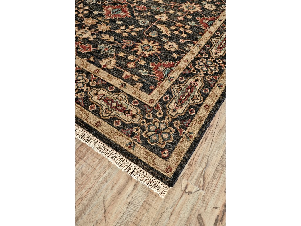 Goshen Traditional Persian, Black/Tan/Ivory, 2' x 3' Accent Rug - image 1