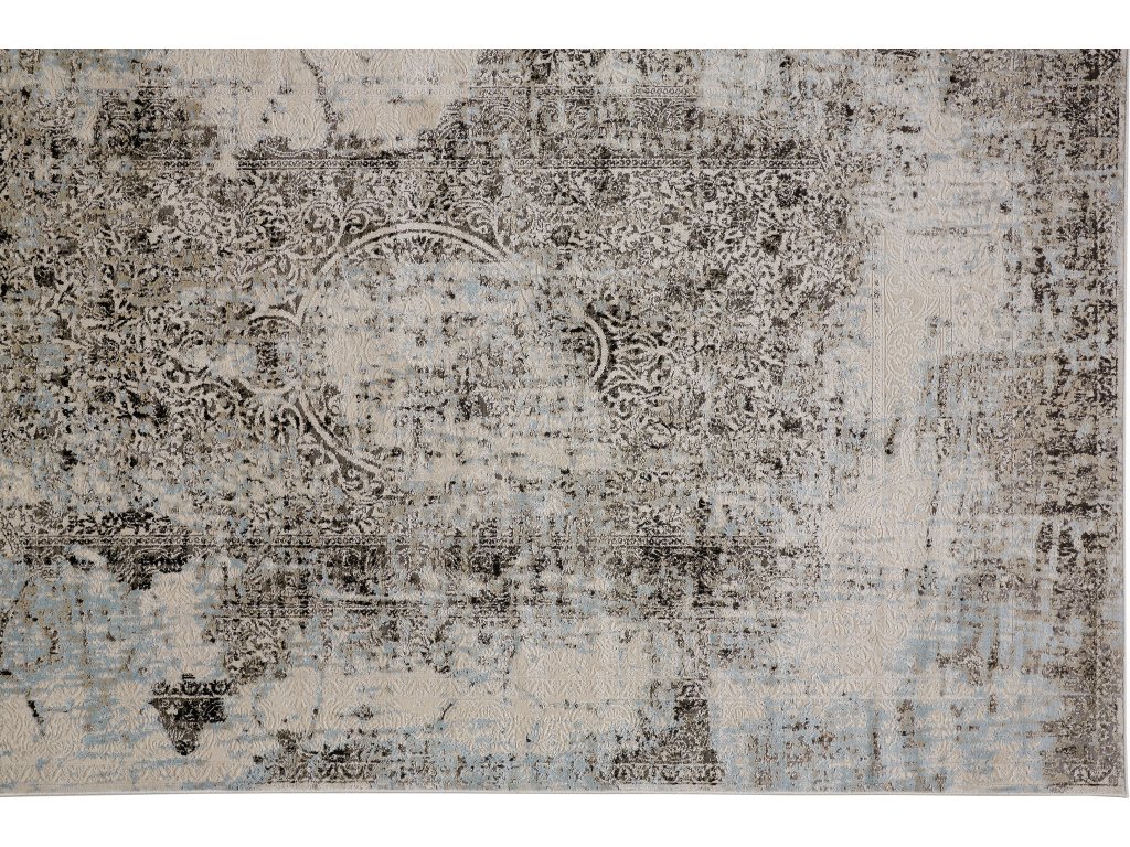 Prasad Modern Distressed, Gray/Blue/Ivory, 1'-8" x 2'-10" Accent Rug - image 8