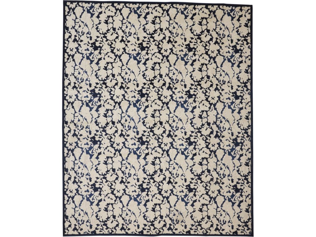 Remmy Transitional Abstract, Ivory/Blue, 10' x 13'-2" Area Rug - main image