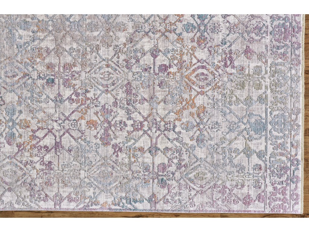 Cecily Transitional Distressed, Purple/Blue/Gold, 2'-3" x 8' Runner Rug - image 7