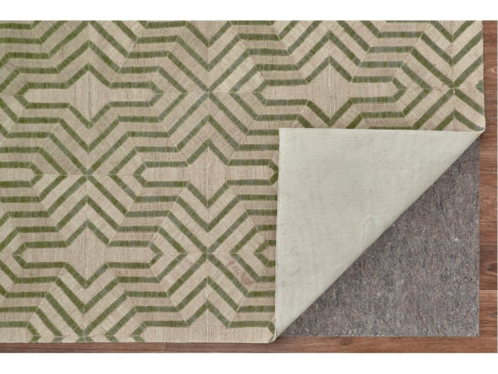 Bermuda II Transitional Geometric, Green/Ivory, 9' x 12' Area Rug - image 4